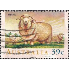 AUSTRALIA, MAMMALS, Merino Sheep, yellow 1989, 39c