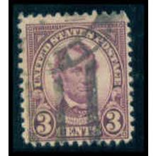 Used 635 3c Abraham Lincoln Barely Clears M09894
