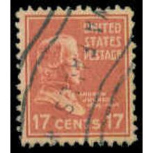 Used 822 17c Andrew Johnson Fine M08049