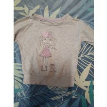 grey girls top size 4 long sleeve