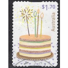 2025 CHERISHED CELEBRATIONS, CAKE, USED SELF-ADHESIVE STAMP 416/7 +
