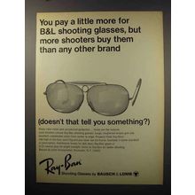 1968 Ray-Ban Shooting Glasses Ad - Pay a Little More