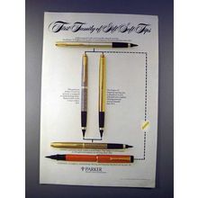 1973 Parker 75 & Big Red Pen Ad - Family of Soft Tips