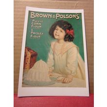 BROWN & POLSON'S CORN FLOUR unused postcard Mumbles Railway cards MRP/255 =