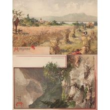 July August 2x Old German Calendar incl Farming Postcard s