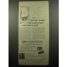 1932 Du Pont Tontine Window Shade Advertisement - Let old sol glare