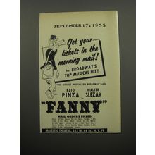 1955 Fanny Play Ad - Get your tickets in the mornin!