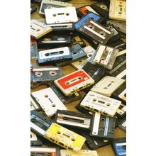 1980s Old Neglected Cassette Tape Collection Plain Back Postcard