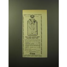 1960 Chipp Fashion Advertisement - Half Sleeve button down pullover sport shirt