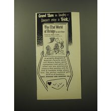 1960 Holt, Rinehart and Winston Book Ad - The Mad World of Bridge by Jack Olsen