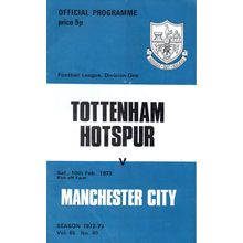 1972/73 Tottenham Hotspur / Spurs vs Man City **FREE P&P**