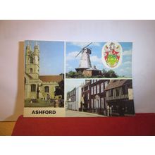 multiview, , ASHFORD, KENT used postcard by Bennett 1983 pm =