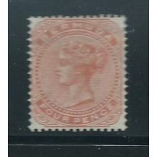 bermuda stamps sg20 sg 20 watermark crown cc no gum 4d orange 1880