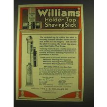 1913 William's Holder Top Shaving Stick Ad