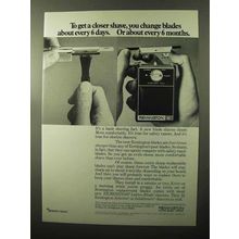 1970 Remington Lektro Blade Shaver Ad - Change Blades