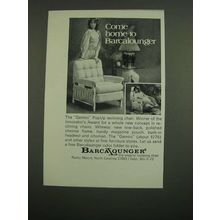 1972 Barcalounger Gemini PopUp Reclining Chair Ad - Come Home To