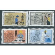 BERLIN 1987 (SET) U/M 'WORKING TRADES' (4v)(EBID49-718)