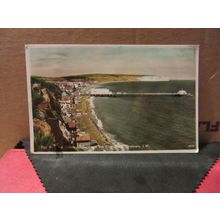 THE BAY & CULVER CLIFFS, SANDOWN, Isle of Wight used postcard by Nigh 1952 pm =