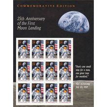 25th Anniversary of the First Moon Landing sheet of Twelve Scott 2841
