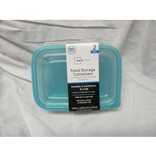 Mainstays Meal Prep Food Storage 2 Containers 2 Lids 24.3 oz