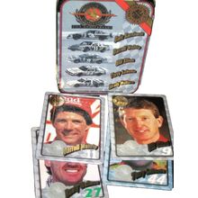 WINSTON CUP CHAMPIONS 25TH ANNIVERSARY- EMBOSSED METAL COLLECTOR CARDS IN TIN