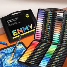 ENMY 60 Colors Acrylic Paint Markers, Direct Liquid Acrylic Paint Marker Pen, Fa