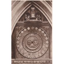 ED 342 WELLS CATHEDRAL -LIGHTFOOT'S CLOCK . PRINTED POSTCARD