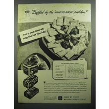 1943 Nabisco Snow Flake Sodas Crackers Ad - Baffled?