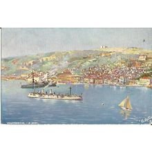 Naval VILLEFRANCHE FRENCH WARSHIPS Tuck Oilette Postcard (7528) - a