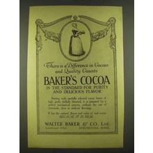 1913 Baker's Cocoa Ad - There is a Difference