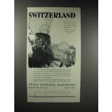 1929 Swiss Federal Railroads Ad - Switzerland