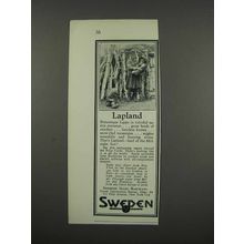 1929 Swedish State Railways Ad - Lapland