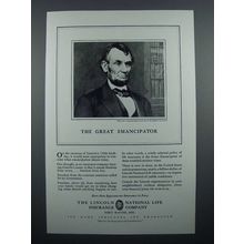 1939 Lincoln National Life Insurance Ad - Emancipator