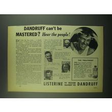 1939 Listerine Antiseptic Ad - Dandruff Mastered?