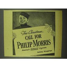 1942 Philip Morris Cigarettes Ad - This Christmas