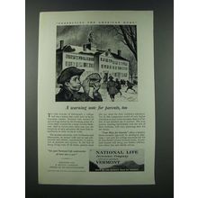 1949 National Life Insurance Company Ad - A Warning Note For Parents, Too