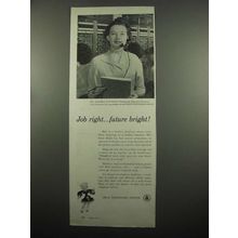 1954 Bell Telephone System Ad - Job Right Future Bright
