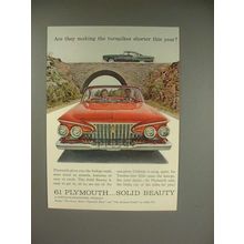 1961 Plymouth Car Ad - Turnpikes Shorter This Year?