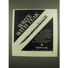 1974 Hallmark Pens Ad - Write With Teak