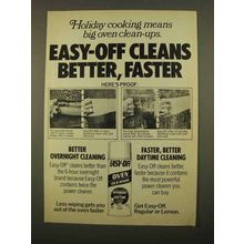 1975 Easy-Off Oven Cleaner Ad - Holiday Cooking