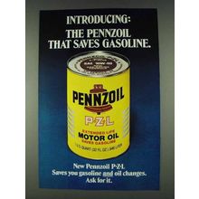 1978 Pennzoil P-Z-L Oil Ad - Saves Gasoline