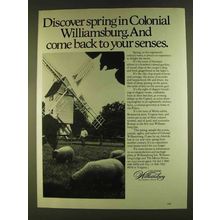 1980 Colonial Williamsburg Virginia Ad - Your Senses