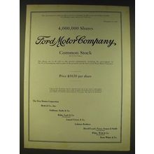 1963 Ford Motor Company Ad - 4,000,000 Shares Ford Motor Company