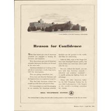 BELL TELEPHONE SYSTEM 1943 Reason for Confidence WW2 vintage ad