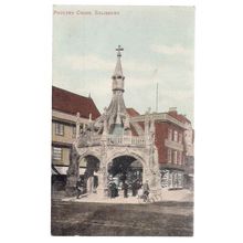 POULTRY CROSS, SALISBURY, WILTSHIRE unused antique postcard by F, Futcher #