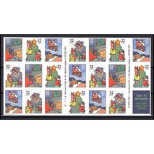 3113-3116a 32c Christmas Very Fine MNH Pane/20 P# B1111 L00983 (2)