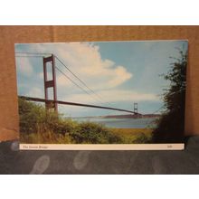 THE SEVERN BRIDGE unused vintage postcard ..BY Harvey Barton Q30 =