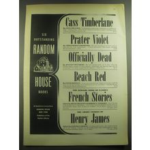 1946 Random House Books Advertisement - Cass Timberlane by Sinclair Lewis