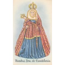 Our Lady Of Candelaria De Nuestra Senora Antique Spanish Religious Card