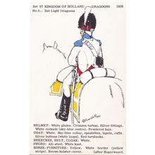Kingdom Of Holland Dragoons 2nd Light Napoleonic War Uniform PB Postcard